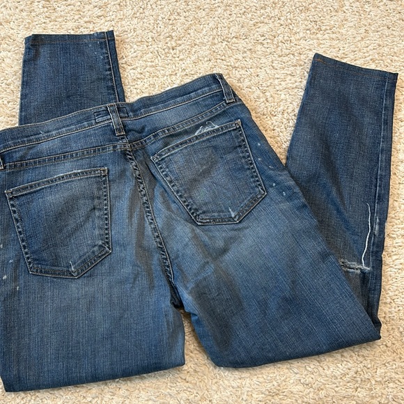 CURRENT/ELLIOT 29 distressed and speckled jeans with blown knees and soft denim - Picture 8 of 10